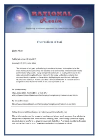 The Problem of Evil