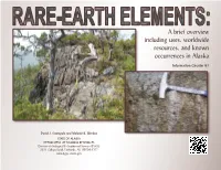 A Brief Overview Including Uses, Worldwide Resources, and Known Occurrences in Alaska