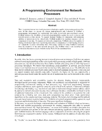 A Programming Environment for Network Processors