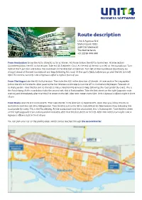 Route Description Unit 4 Agresso N.V