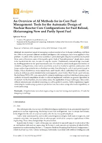 Tools for the Automatic Design of Nuclear Reactor Core Conﬁgurations for Fuel Reload, (Re)Arranging New and Partly Spent Fuel