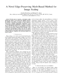 A Novel Edge-Preserving Mesh-Based Method for Image Scaling