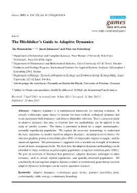 Adaptive Dynamics