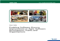 Enabling Software Process Improvement in Agile Software Development Teams And