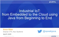Industrial Iot: from Embedded to the Cloud Using Java from Beginning to End