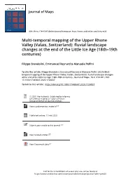 Multi-Temporal Mapping of the Upper Rhone Valley (Valais, Switzerland): Fluvial Landscape Changes at the End of the Little Ice Age (18Th–19Th Centuries)