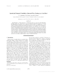 Spatial and Temporal Variability of Internal Wave Forcing on a Coral Reef