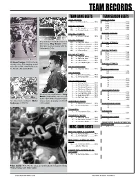 Team Records Team Game Bests Team Season Bests Total Offense: Total Offense: 683
