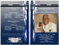 Homegoing Service For