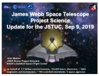 JWST Project Science Update