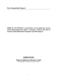 Pre-Feasibility Report