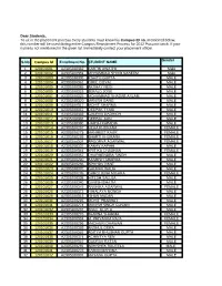 S.No Campus Id Enrollment No. STUDENT NAME 1 120101001