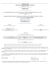 Smartsheet Inc. (Exact Name of Registrant As Specified in Its Charter)