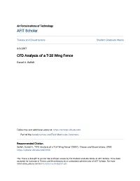 CFD Analysis of a T-38 Wing Fence