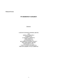 FPS MEMBERSHIP AGREEMENT Between FASTER PAYMENTS