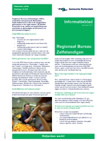 Informatieblad Regionaal Bureau Zelfstandigen
