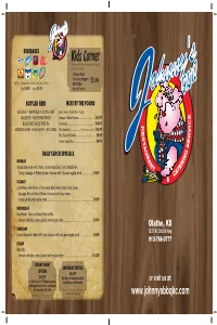 Johnny's BBQ Regular Menu 2021.Indd