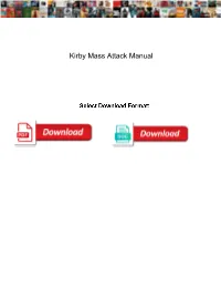 Kirby Mass Attack Manual Tactics