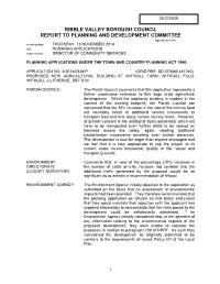 PLANNING APPLICATIONS Submitted By: DIRECTOR of COMMUNITY SERVICES
