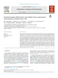 Propionate Hampers Differentiation and Modifies Histone Propionylation and Acetylation in Skeletal Muscle Cells
