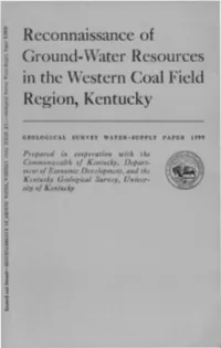 Reconnaissance of Ground-Water Resources in the Western Coal Field Region, Kentucky