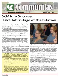 SOAR to Success: Take Advantage of Orientation