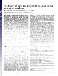 The History of Early Bee Diversification Based on Five Genes Plus Morphology