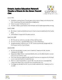 Timeline of Events: Steven Truscott Case 2