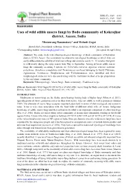 Uses of Wild Edible Macro Fungi by Bodo Community of Kokrajhar