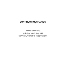 Continuum Mechanics