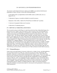 Exhibit E: Botanical and Wildlife Resources