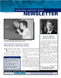 Hoover Institution Newsletter Summer 2004