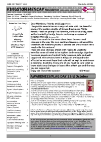 KINGSTON MENCAP Newsletter Understanding Learning Disability