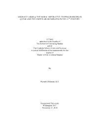 Migrant Labor & the Moral Imperative: Filipino Workers