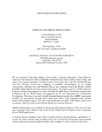 Nber Working Paper Series Subways and Urban Air