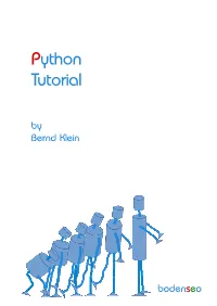 Python Tutorial by Bernd Klein