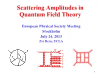 Scattering Amplitudes in Quantum Field Theory