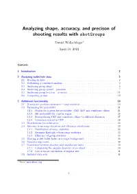 Statistical Analysis of Shooting Results with the R Shotgroups Package