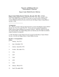 University of Oklahoma Libraries Western History Collections