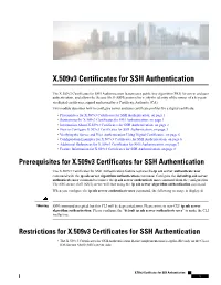 X.509V3 Certificates for SSH Authentication
