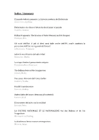 Índice / Summary