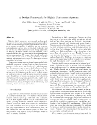 A Design Framework for Highly Concurrent Systems