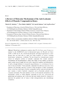 A Review of Molecular Mechanisms of the Anti-Leukemic Effects of Phenolic Compounds in Honey