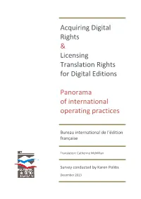 Acquiring Digital Rights & Licensing