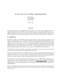 An Overview of the Netware Operating System