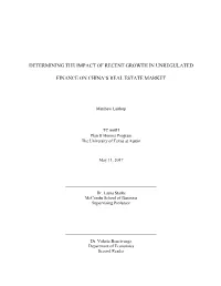 Determining the Impact of Recent Growth in Unregulated