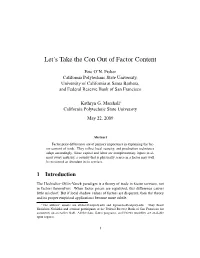 Let's Take the Con out of Factor Content