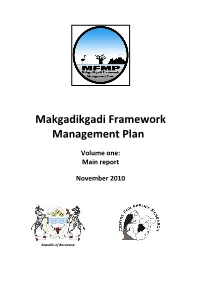 Makgadikgadi Framework Management Plan