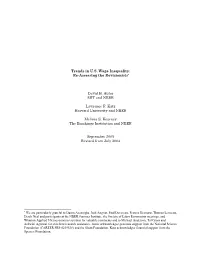 Trends in US Wage Inequality