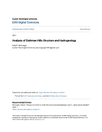 Analysis of Dishman Hills Structure and Hydrogeology